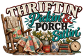 Thriftin' Pickin' & Porch Sittin' Retro Color DTF transfer