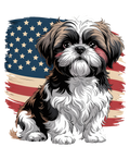 ShihTzu  w/Flag