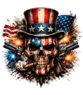 Top Hat, Flag, Skull