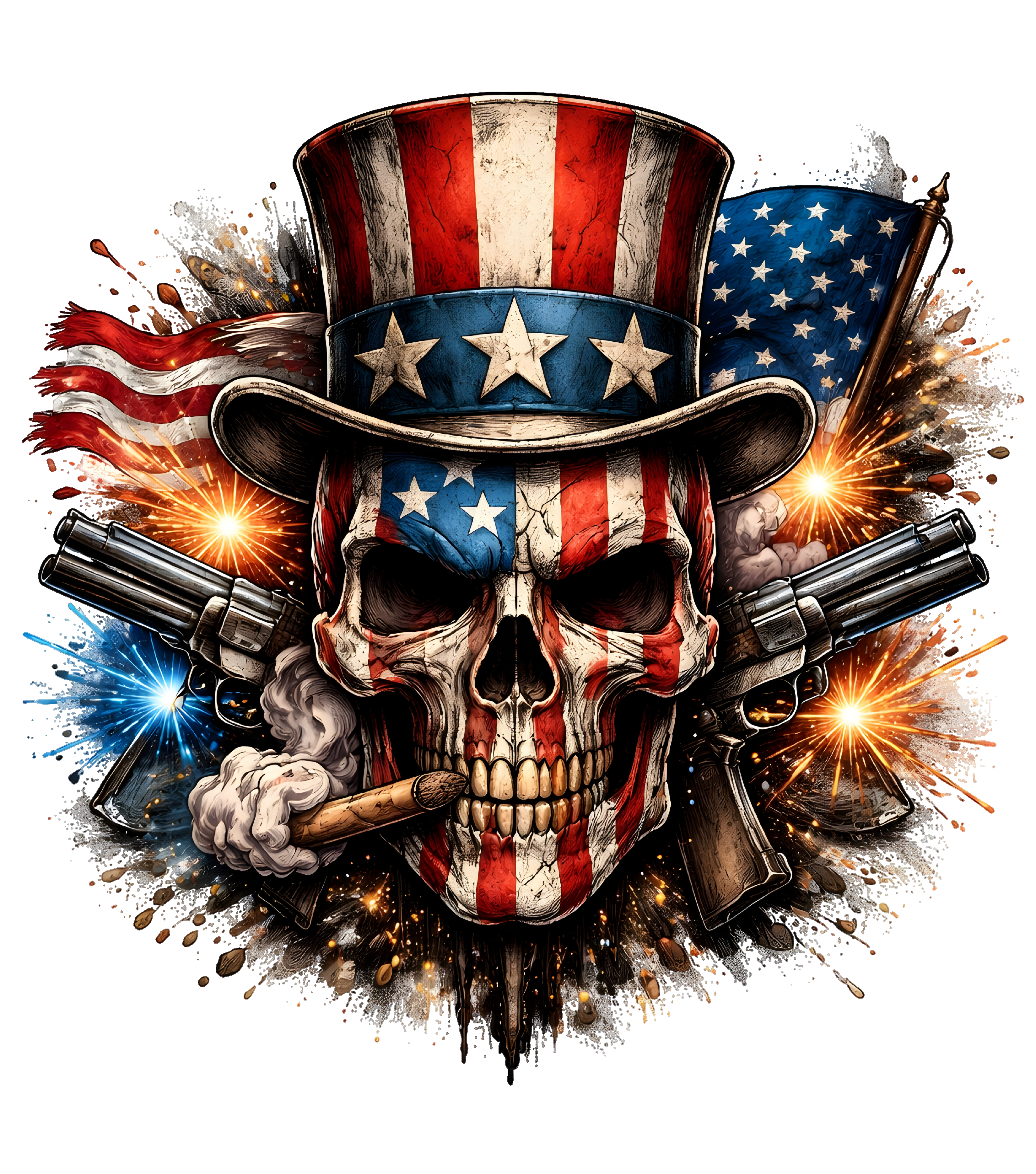 Top Hat, Flag, Skull
