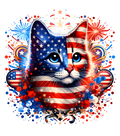 Kitty- Red, White & Blue