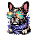 French Bull Dog w/Glasses