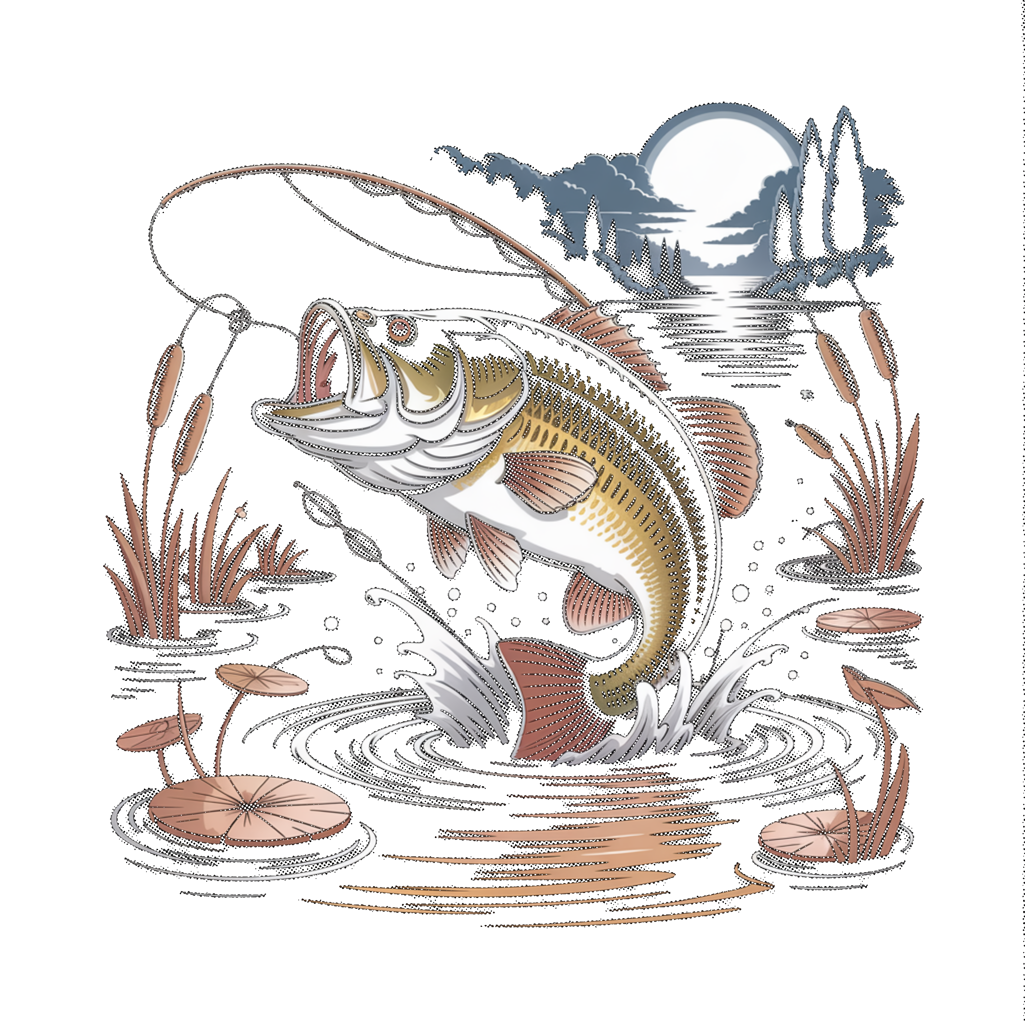 Bass (Black Halftone)