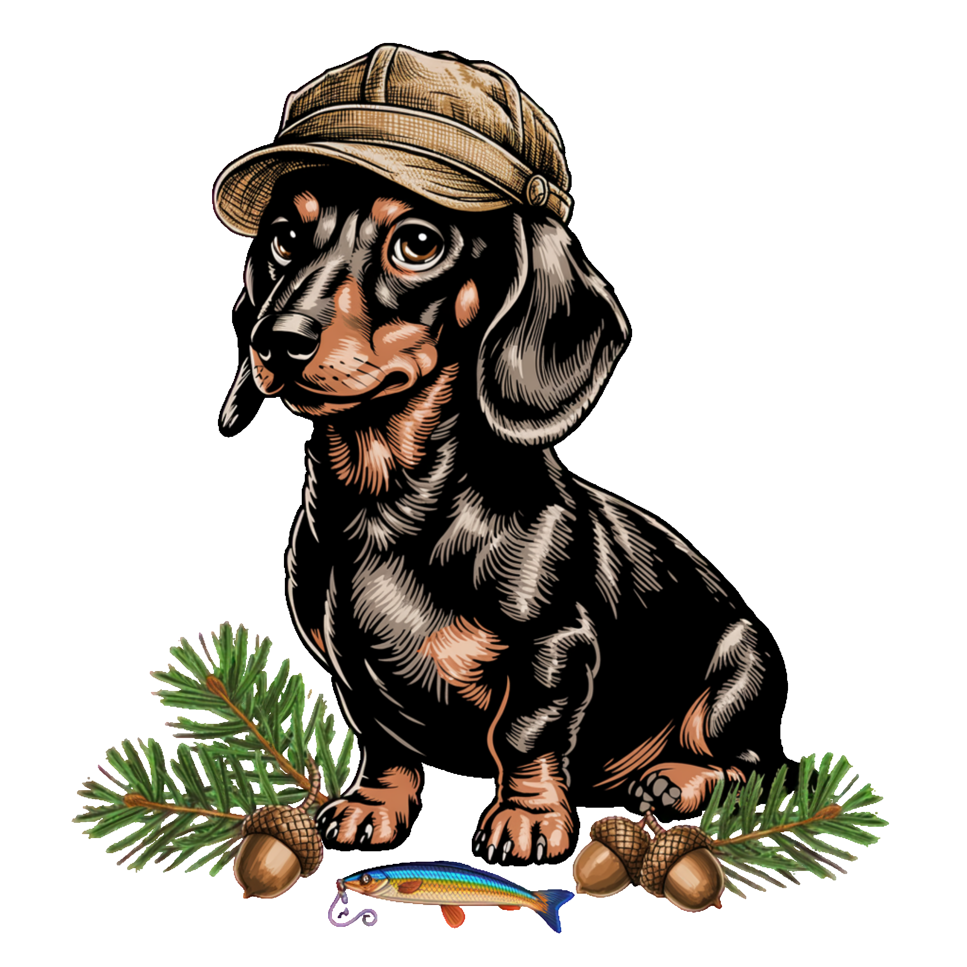 Dachshund w/cap