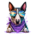 Bull Terrier w/Glasses