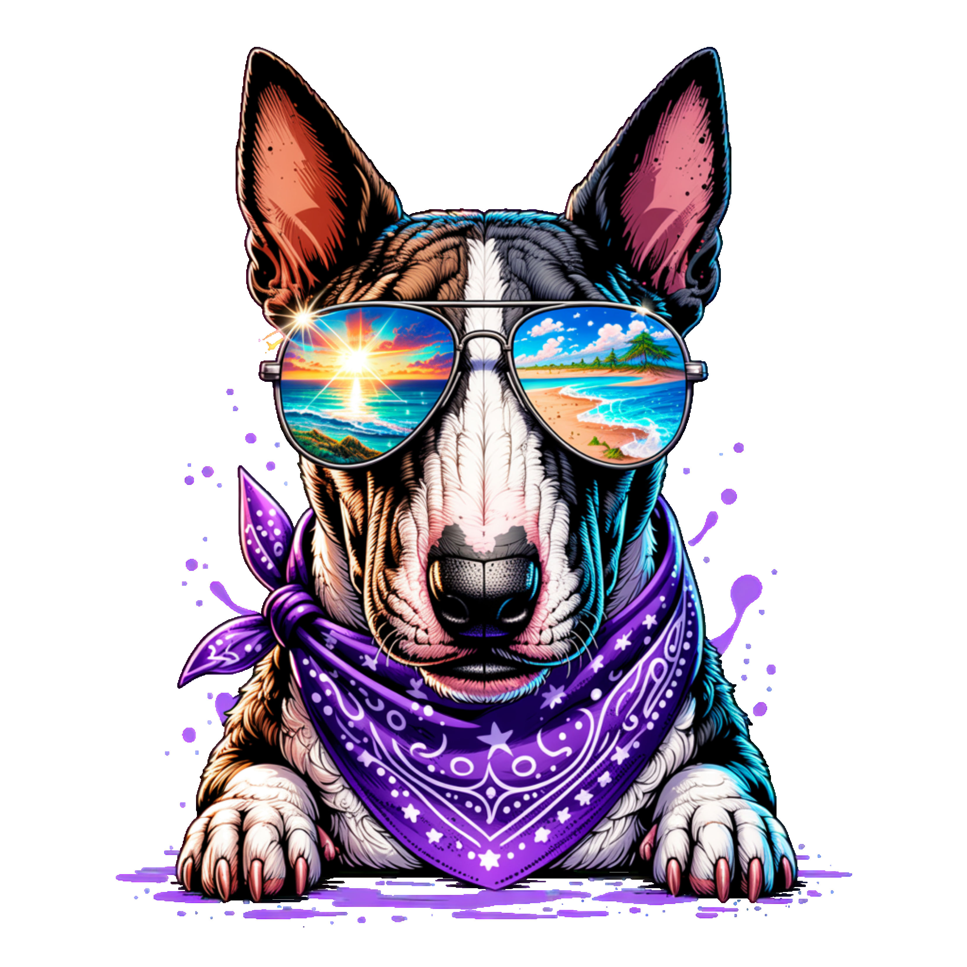 Bull Terrier w/Glasses