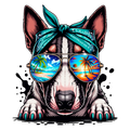 Bull Terrier w/Glasses2