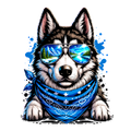 Husky w/Glasses