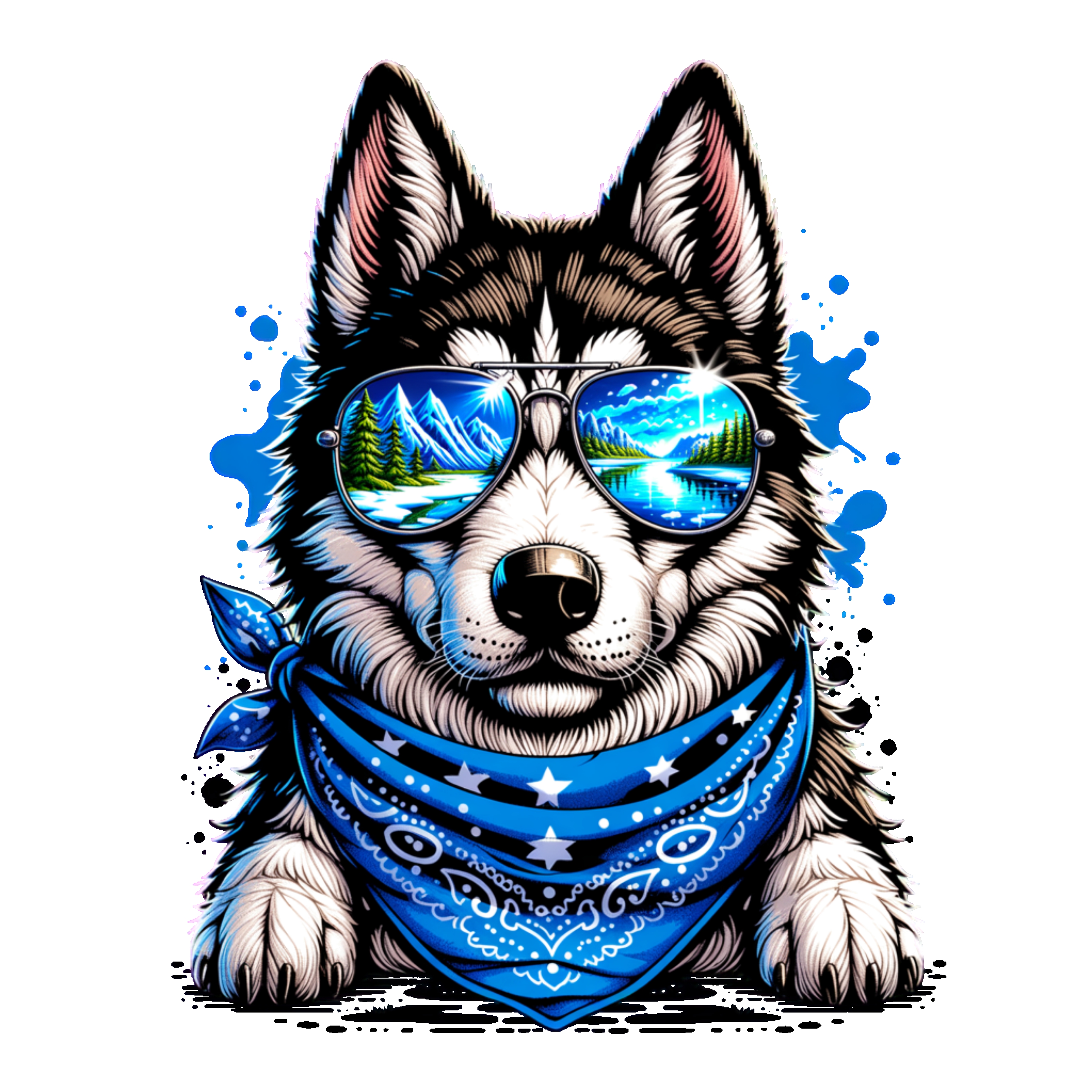 Husky w/Glasses
