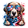 Yellow Lab 4th of July