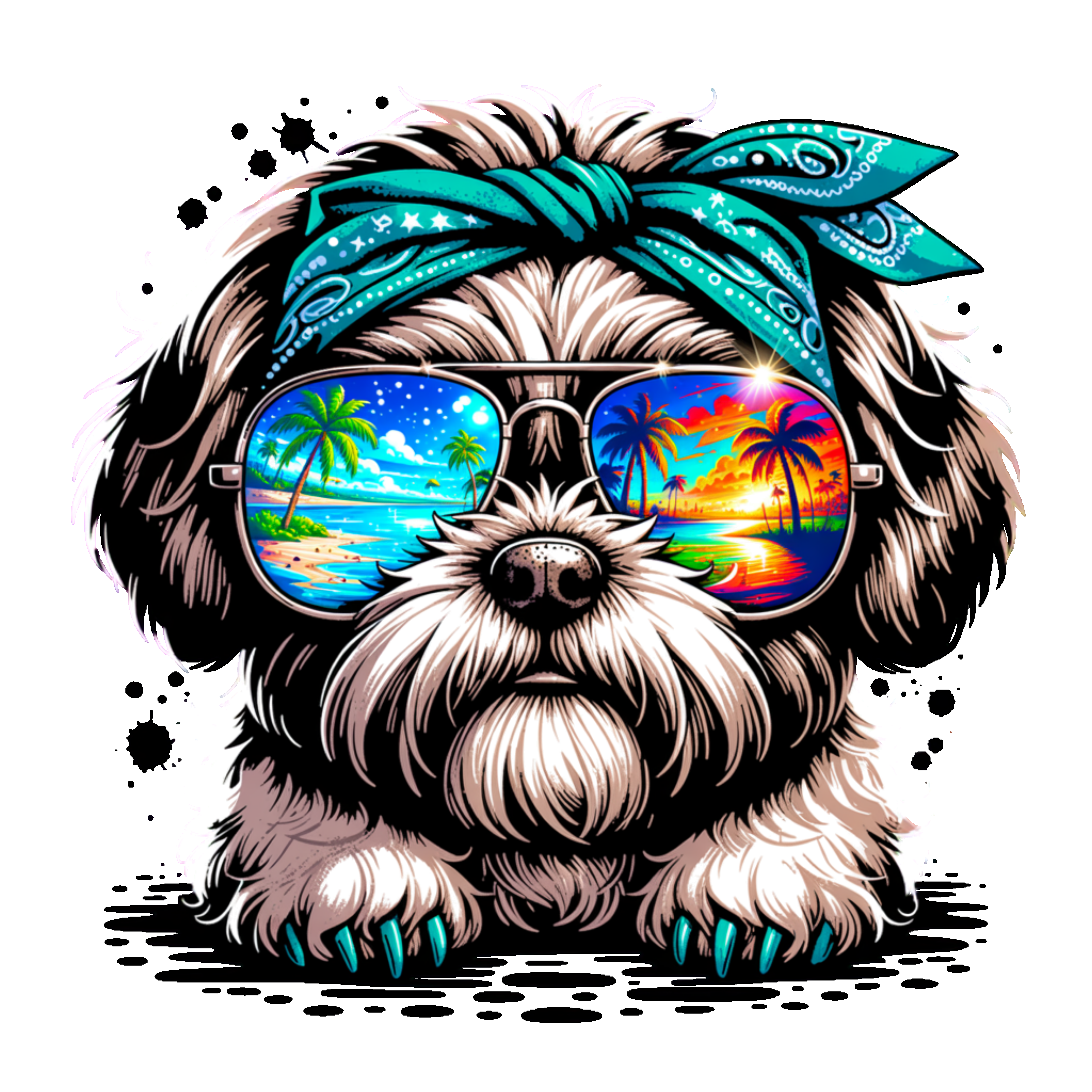 Shihtzu w/Glasses