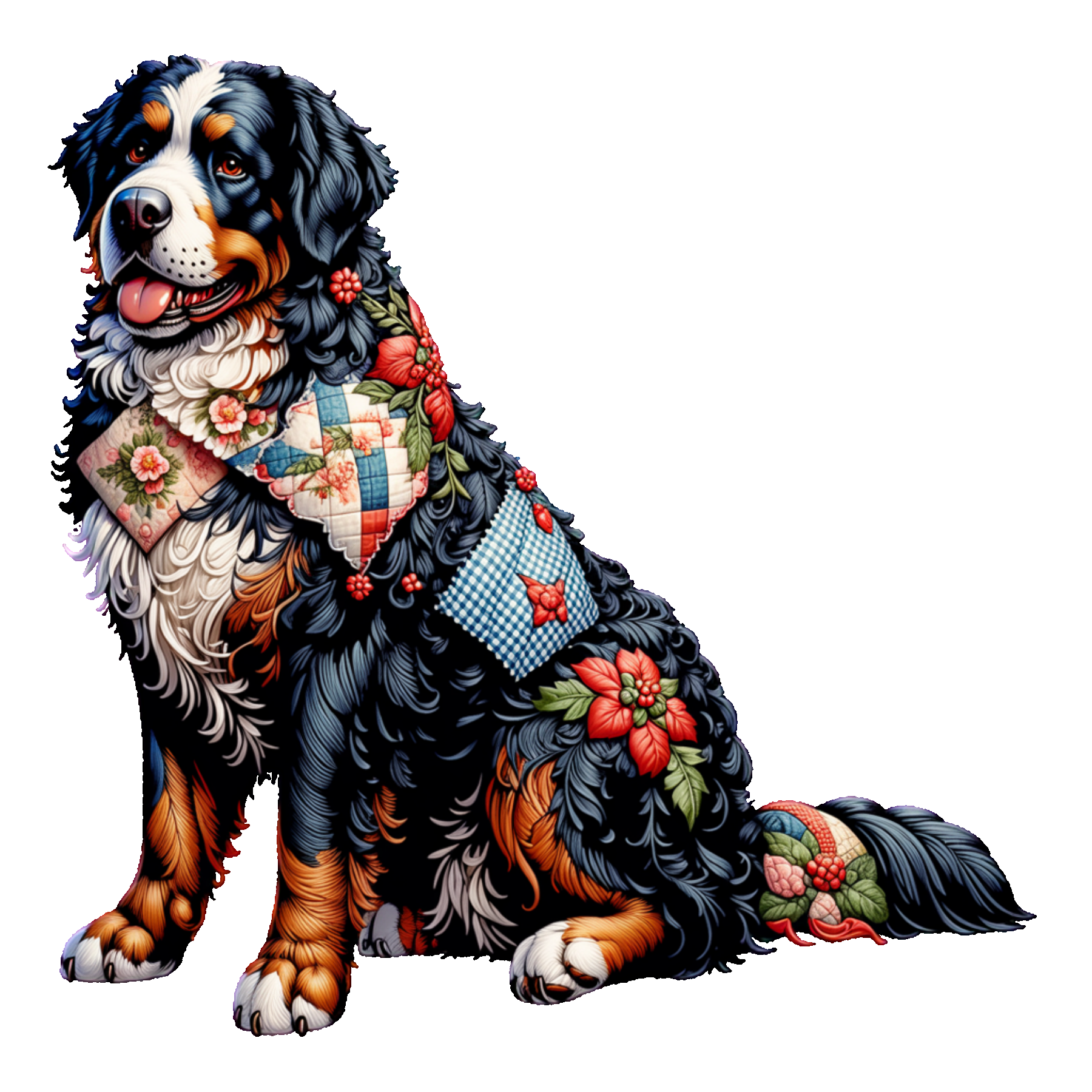 Bernese Mountain Dog (quilted coat)