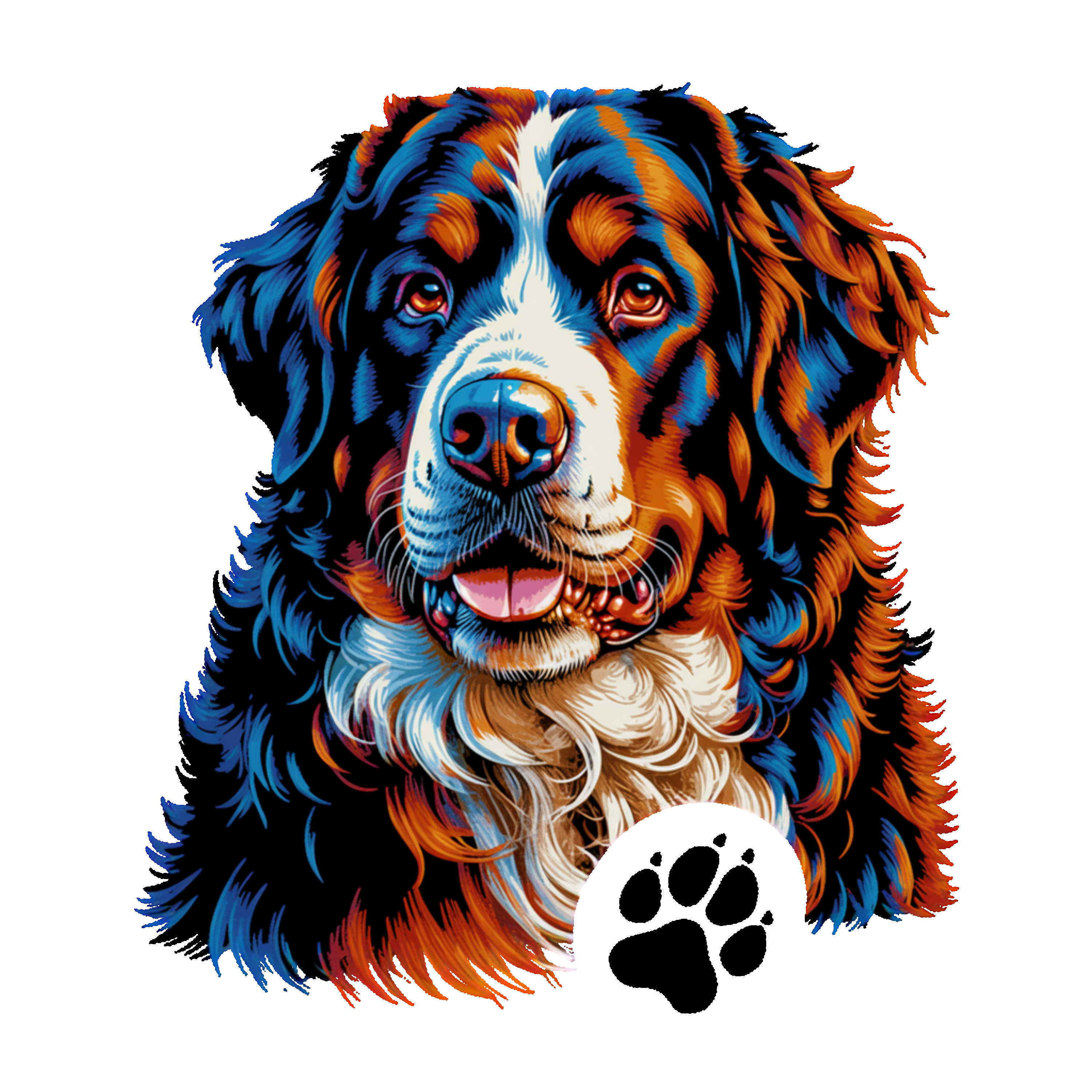 Bernese Mountain Dog (pawprint)