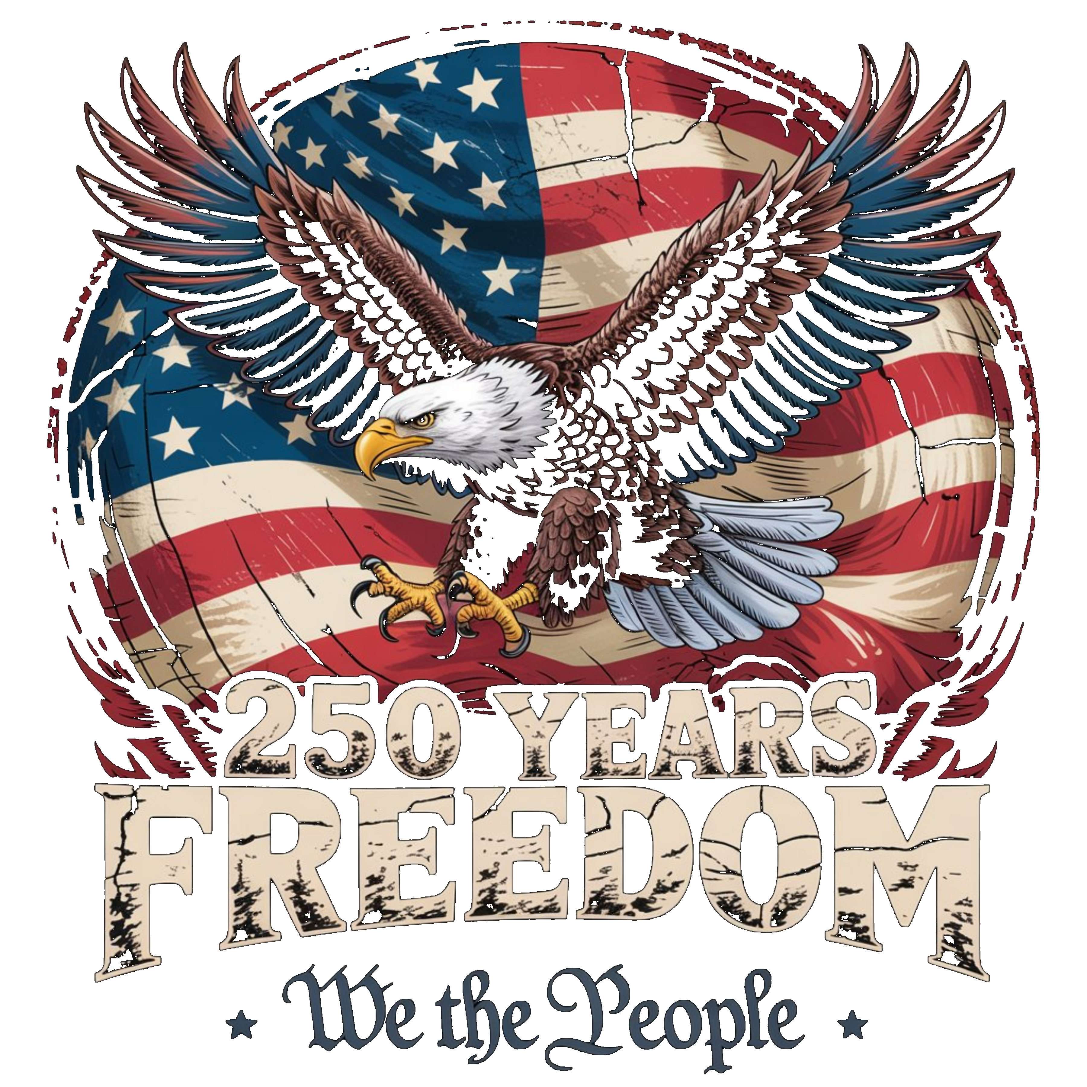 250 Yrs Freedom (eagle) "Black Knockout"