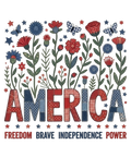 America (freedom, brave, independence, power)