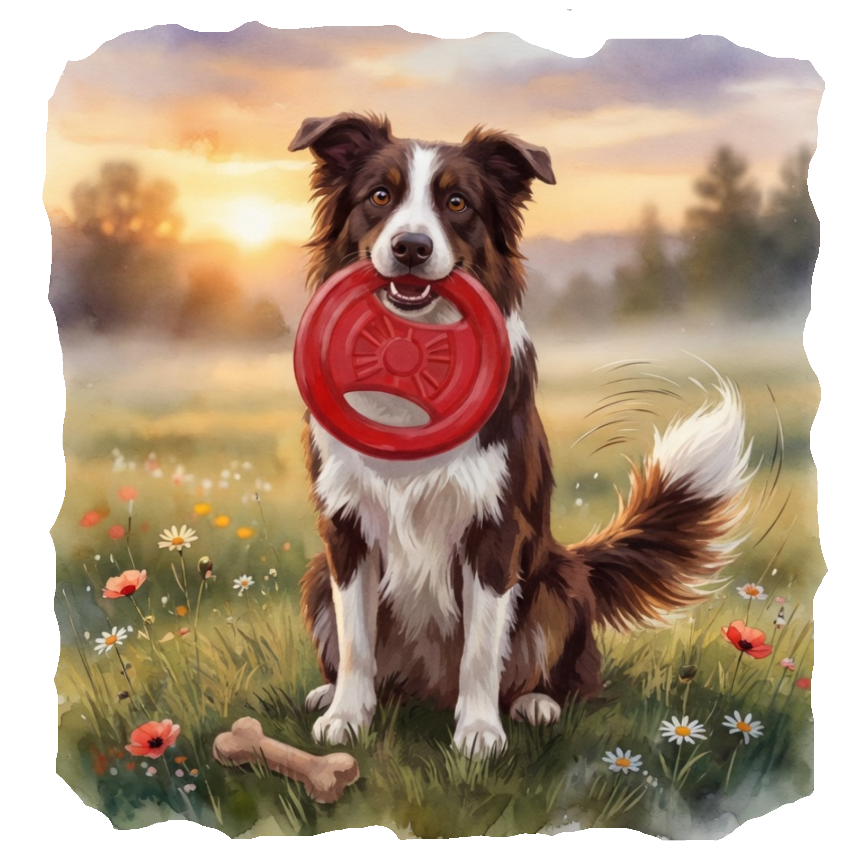 Aussie (red frisbie)