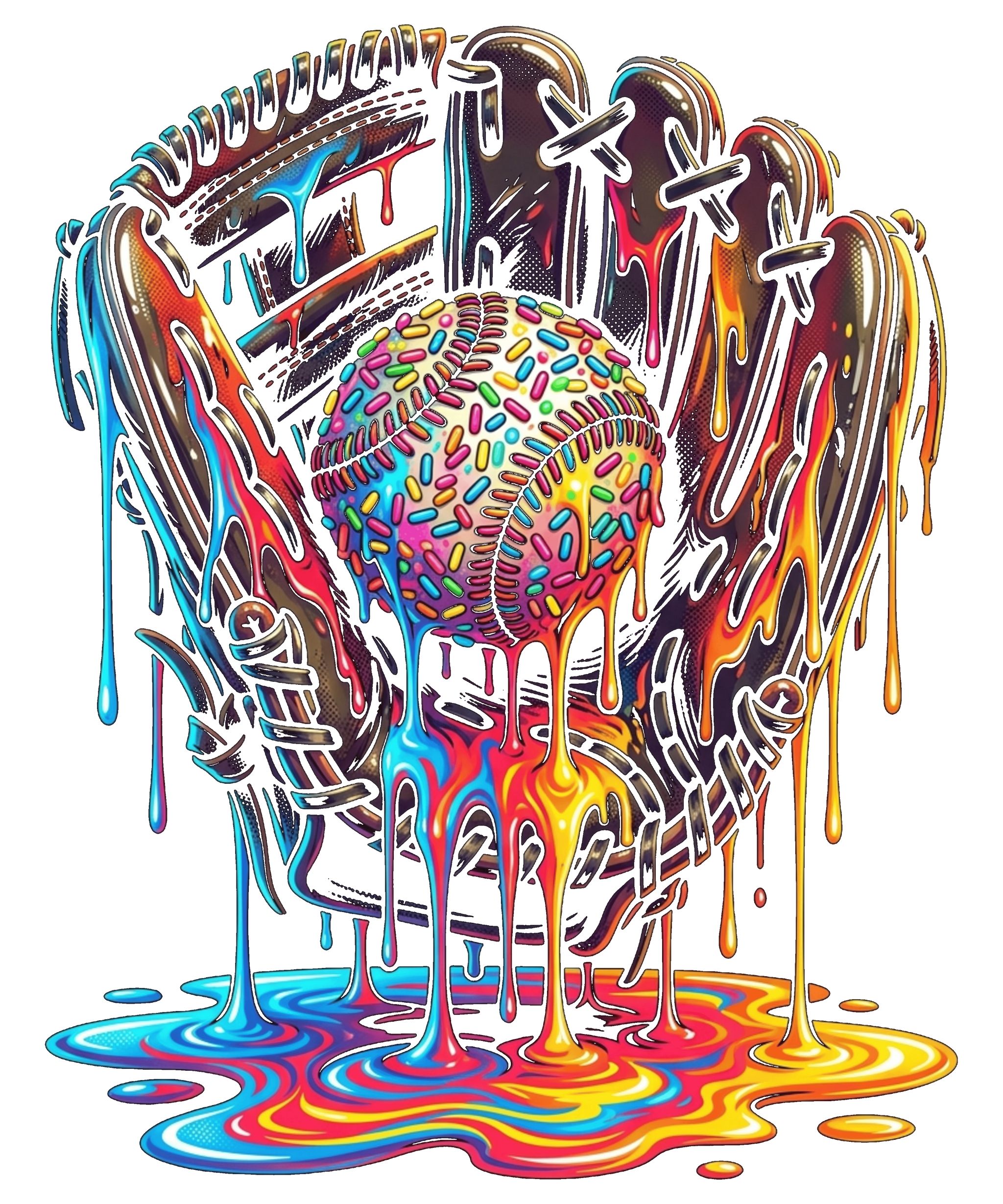 Baseball Knockout (Black Background) – Outback Vibes