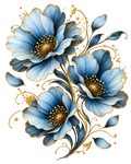 Blue Gold Floral_1