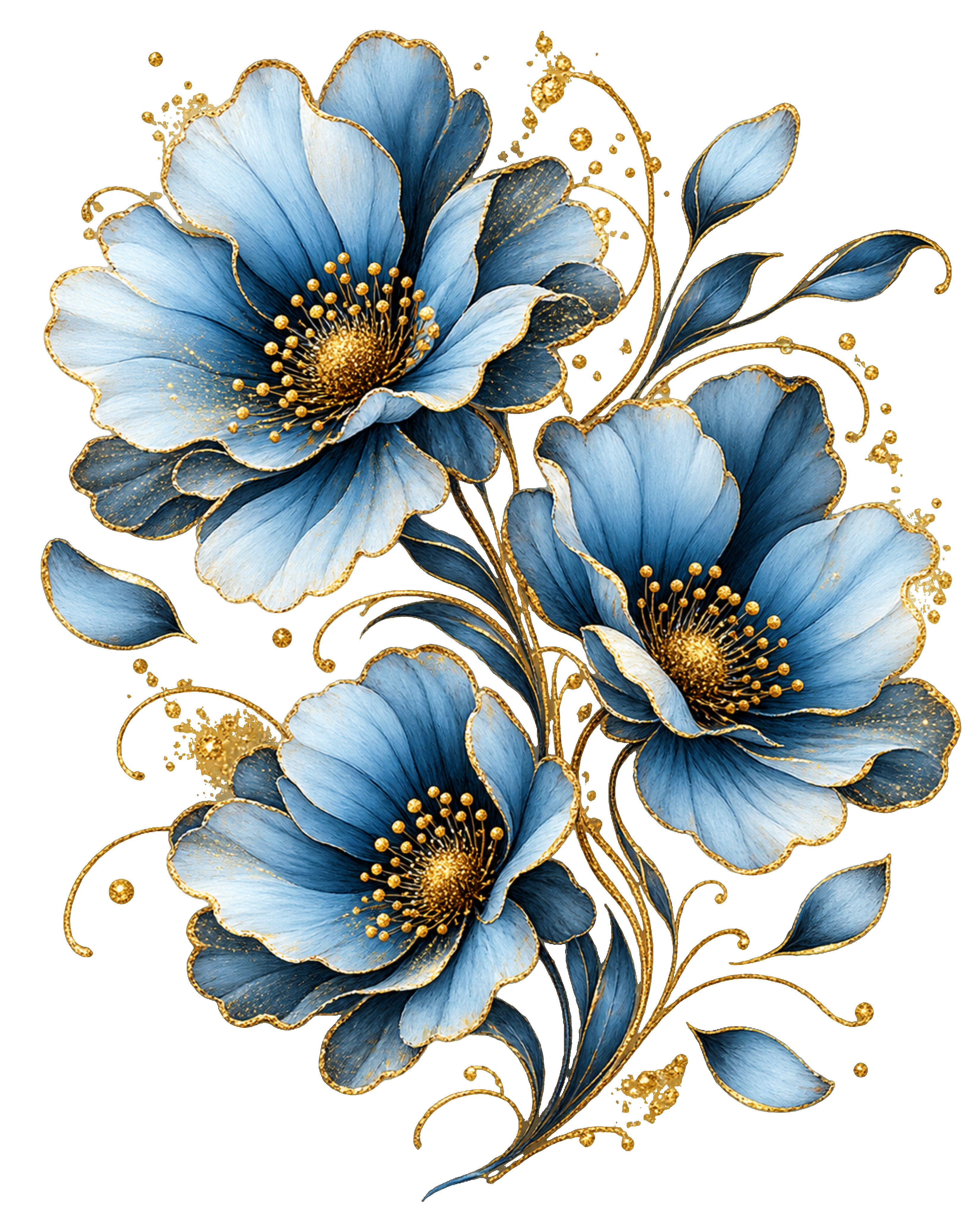 Blue Gold Floral_1