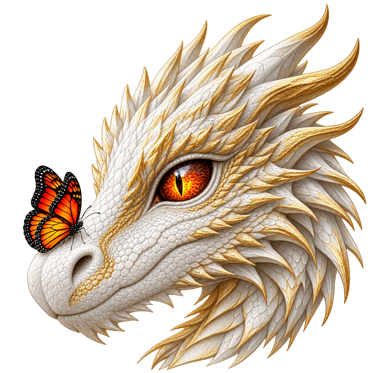 White Dragon & Butterfly_2