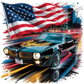 American Flag & Firebird