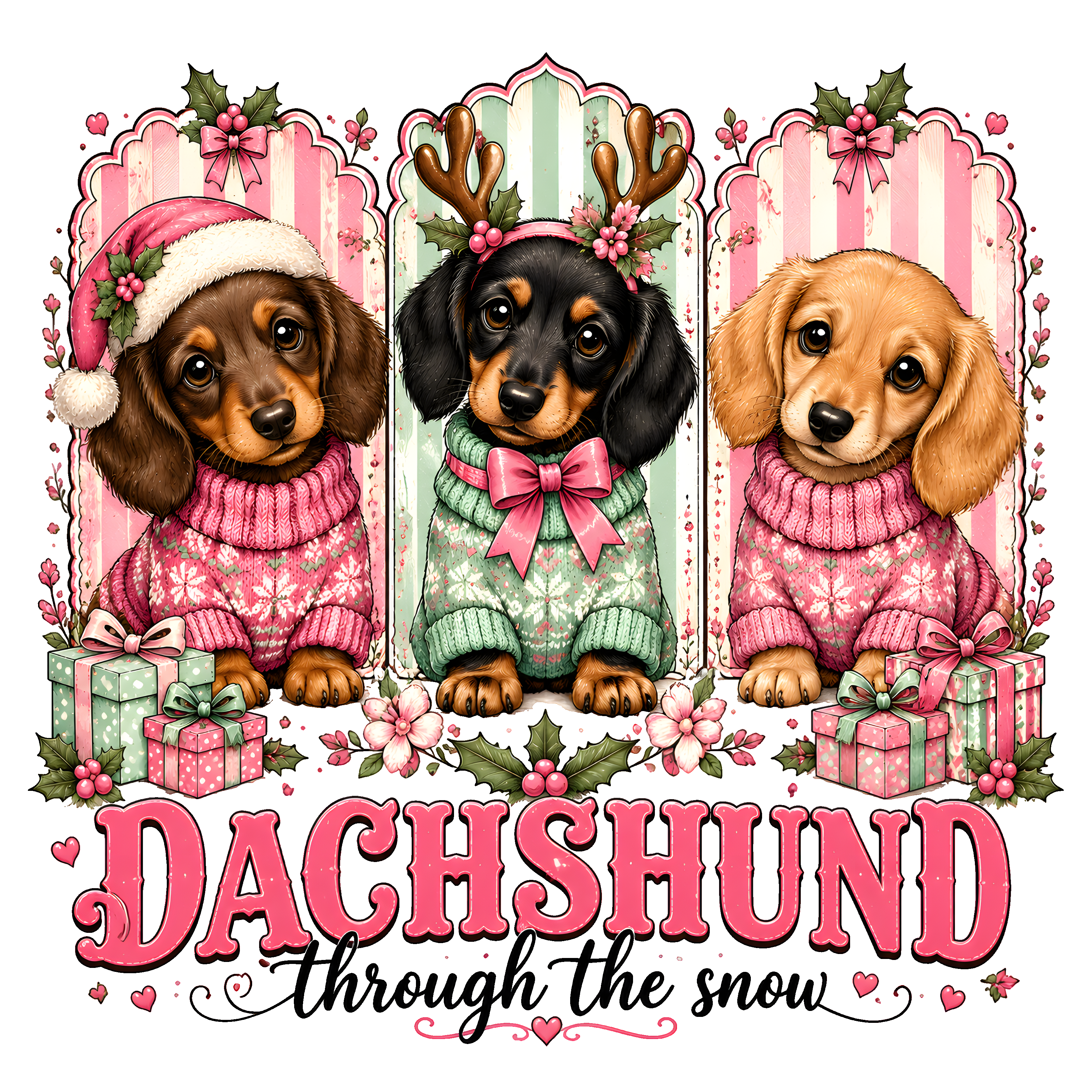 Dachshund through the snow