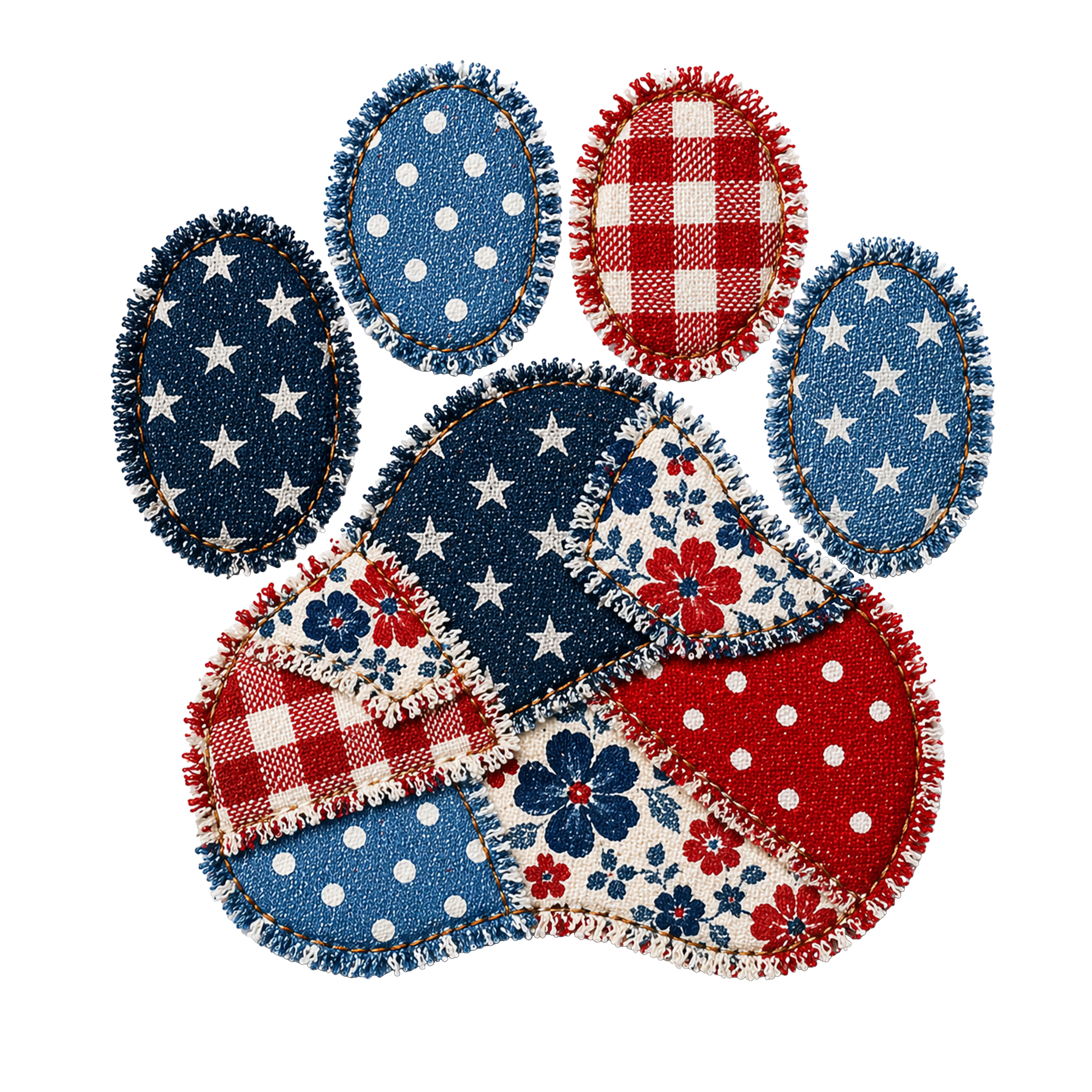 American Dog Paw (patchwork)