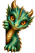 Green Peeking Dragon