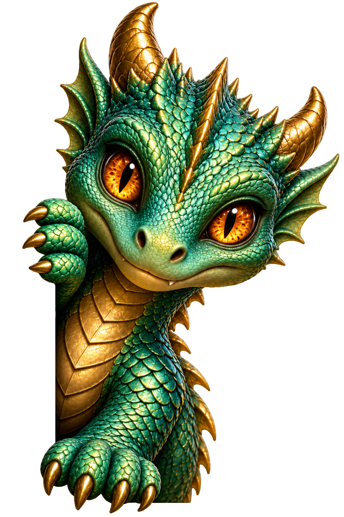 Green Peeking Dragon