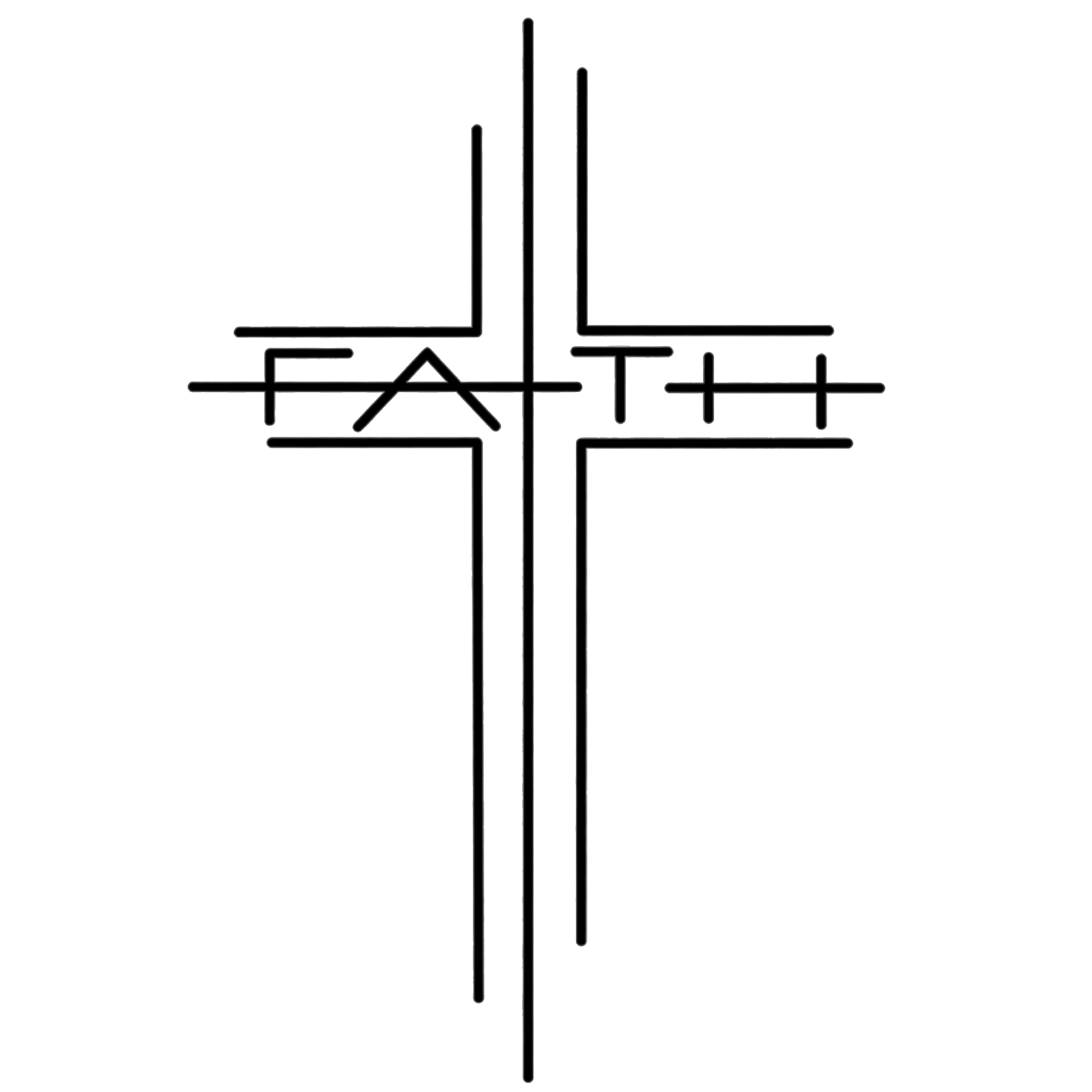 Faith Cross (black&white)