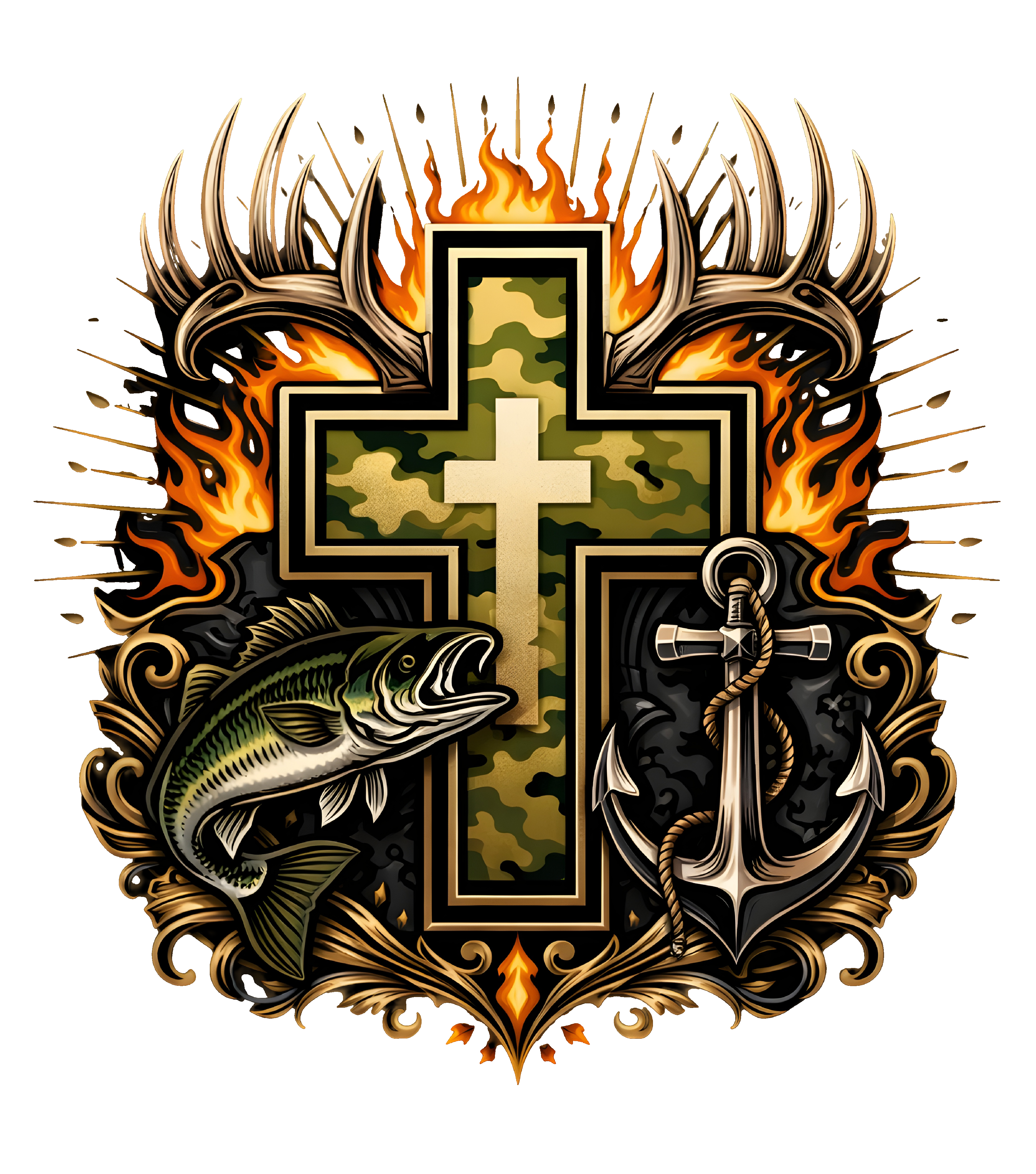 Fish-Anchor-Cross