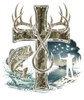 Fish Cross (BlackKnockout)