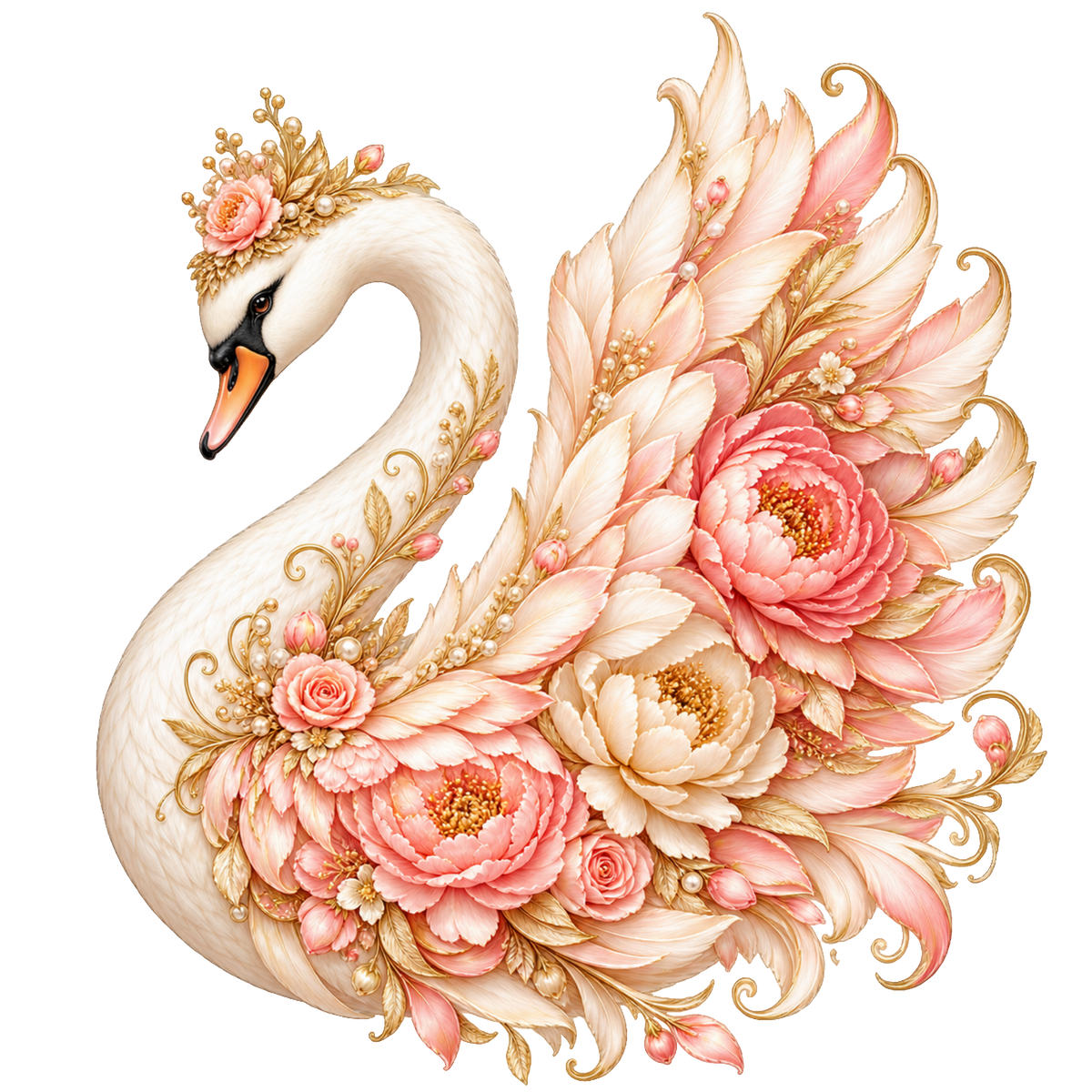 Floral Swan