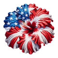 Hibiscus Flower (red, white, blue)