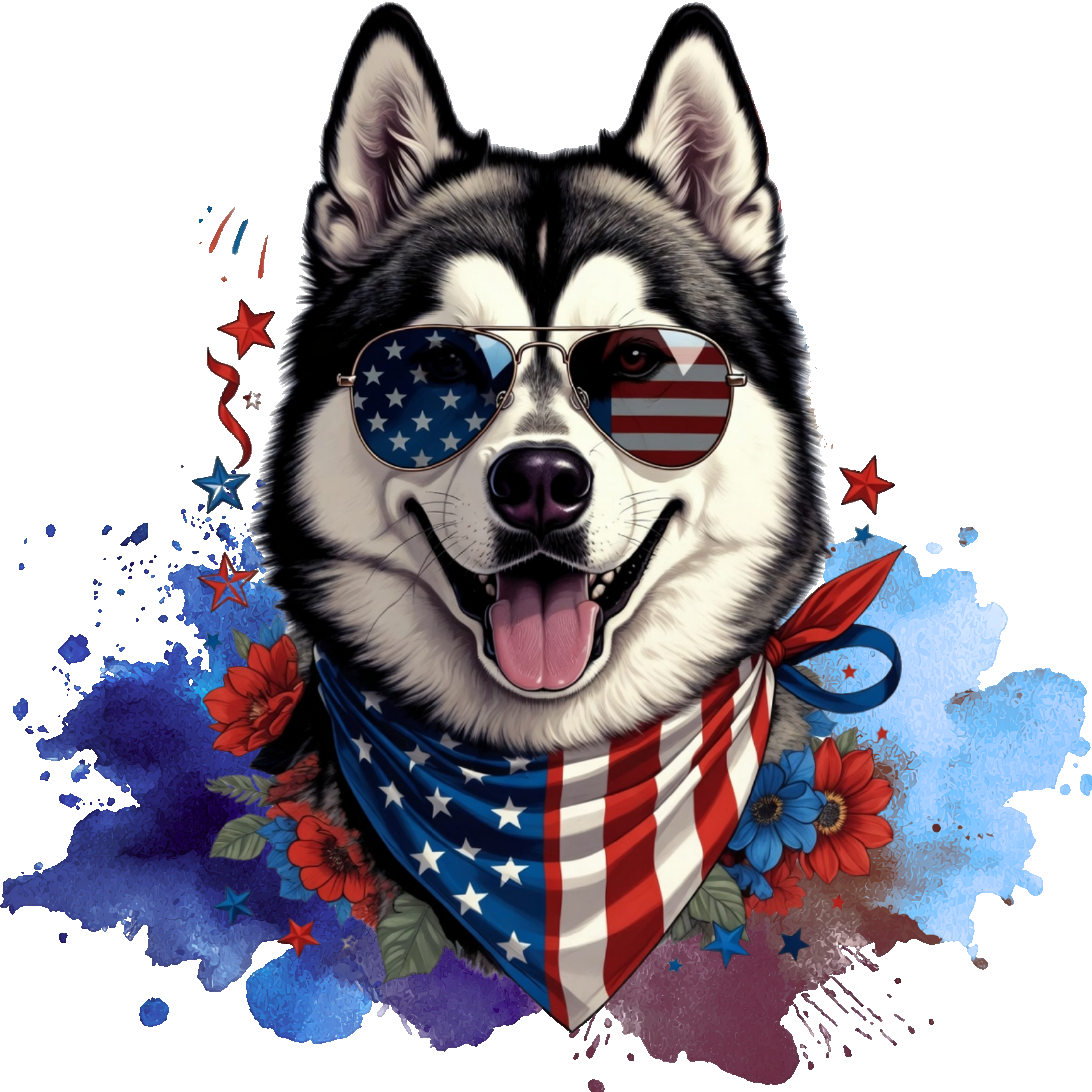 Husky (red, white, blue)