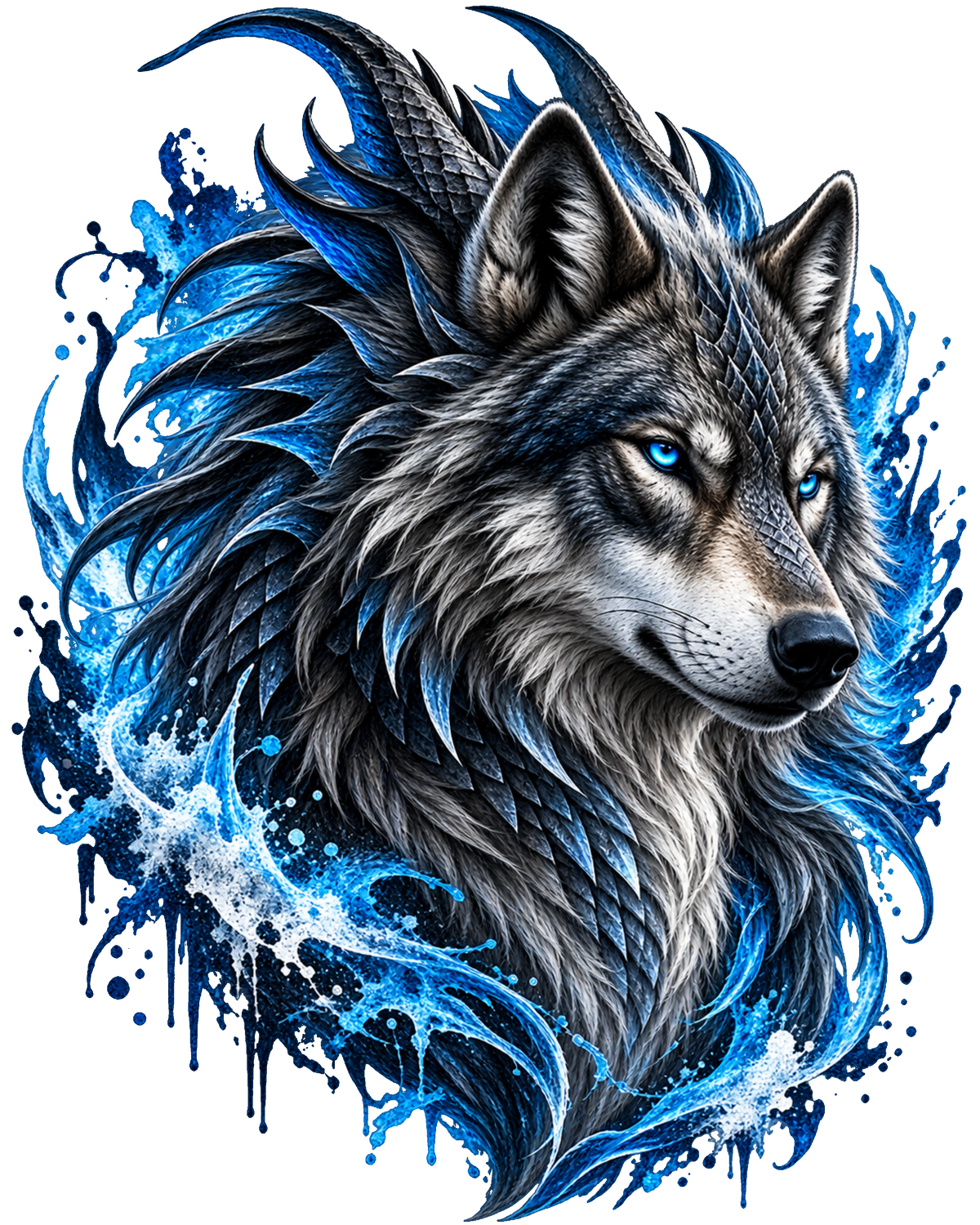 Icy Wolf Dragon