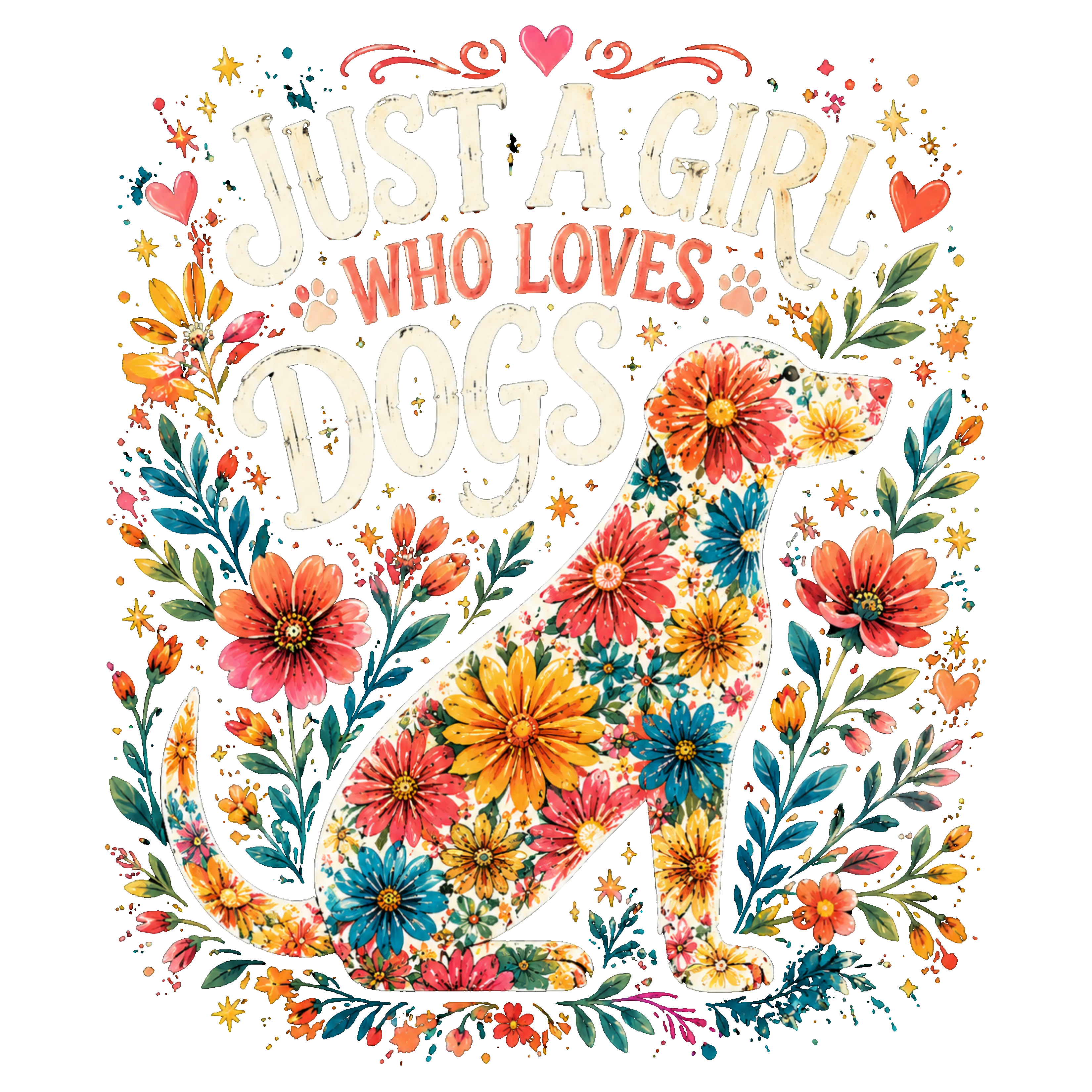 Just a Girl Who Loves Dogs (dark backround)