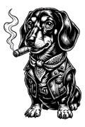 Dachshun (smoking)