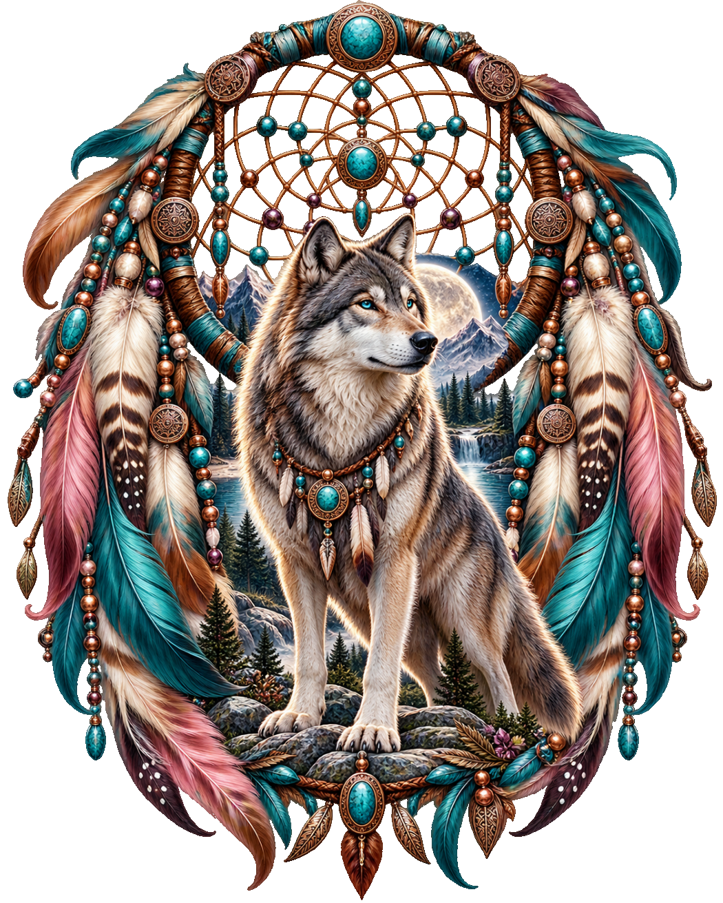 Wolf Dream Catcher