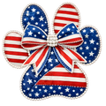 Paw & Bow (red, white, blue)