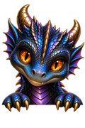 Blue Peeking Dragon