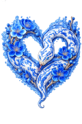 Blue Snake Heart