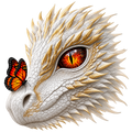 White Dragon & Butterfly
