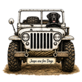 Jeeps Are For Dogs (featuring Black Lab driver)