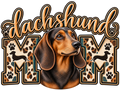 Dachshund Mom Leopard DTF transfer