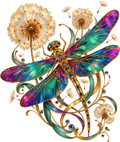 Dragonfly on Dandelion