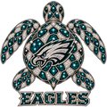 Philadelphia Eagles Jeweled Sea Turtle DTF transfer