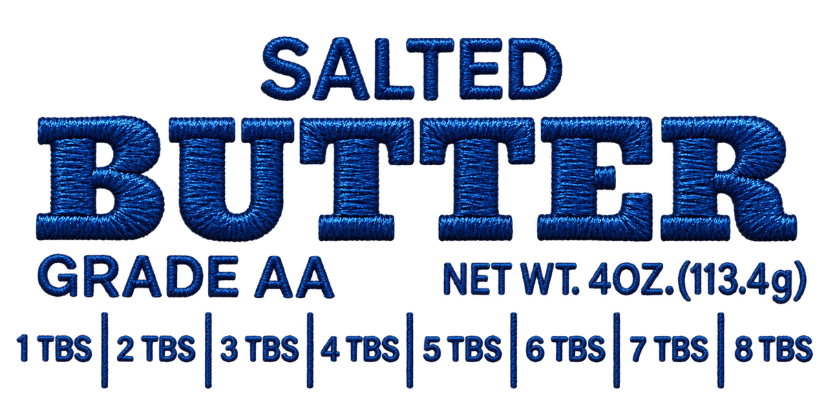 Salted Butter Label DTF transfer