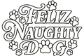 Feliz Naughty Dog DTF transfer