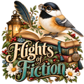 Flights of Fiction Bird and Books DTF transfer